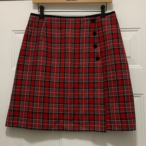 3/$15 Vintage Liz Claiborne Size 10 Red & Black Plaid Mini Skirt